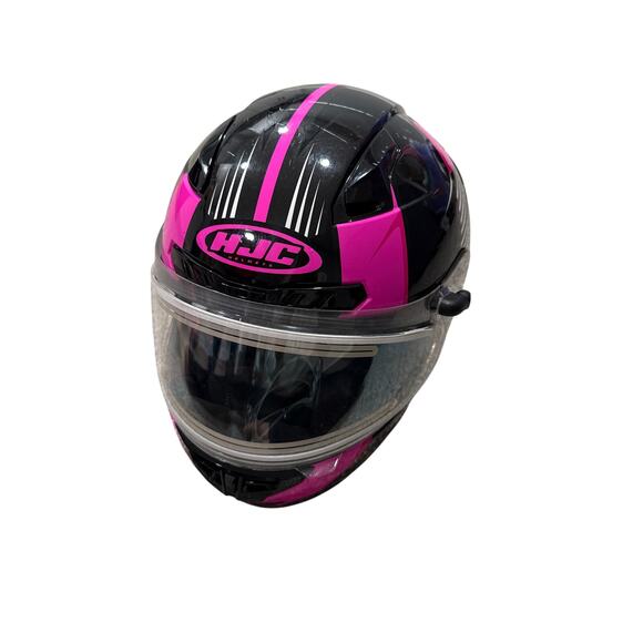 HJC pink and black snowmobile helmet with heated shield and original - Picture 1 of 5